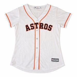 Astros White Jersey Womens size L Springer #4